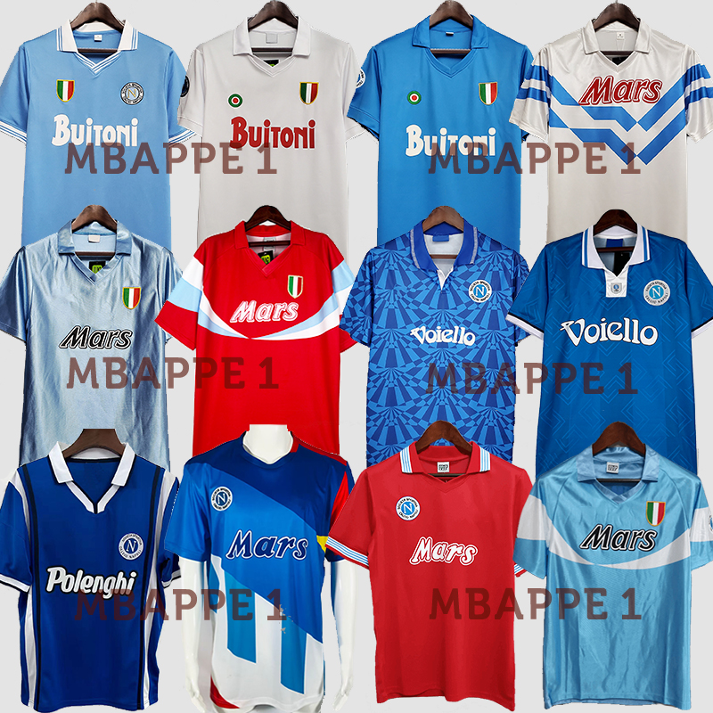 86 Napoli 87 88 89 90 91 93 Retro Jerseys MARADONA Soccer Jersey 1986 1987 1988 1989 1990 1991 1993 Naples Football Shirts VINTAGE CLASSIC maillot de foot