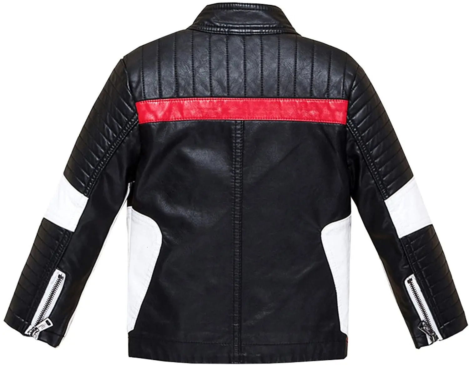 Boys Leather Motorcycle Spring Autumn Softshell Windbreaker Jackets 3-7 8 9 10 11 12 13 14Years Children Bike PU Leahter Coats 240222