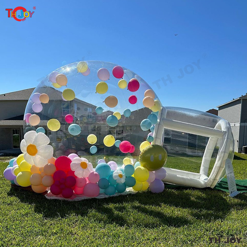 wholesale Games Activities Kids Transparent Inflatable Ball Igloo Dome Tent With Balloons White Bubble House For Outdoor Party Events