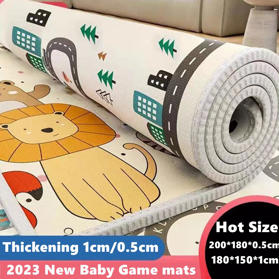 Thick Nontoxic 1CM EPE Baby Activity Gym Crawling Play Mats Folding Mat Carpet Game for Childrens Safety 240223