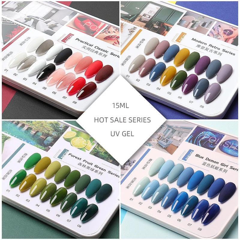 112 Color 15ml UV Nail Gel Polish for Professional Salon Art Gels Semi Permanent High Quality Soak Off Varnish Lacquer 240219