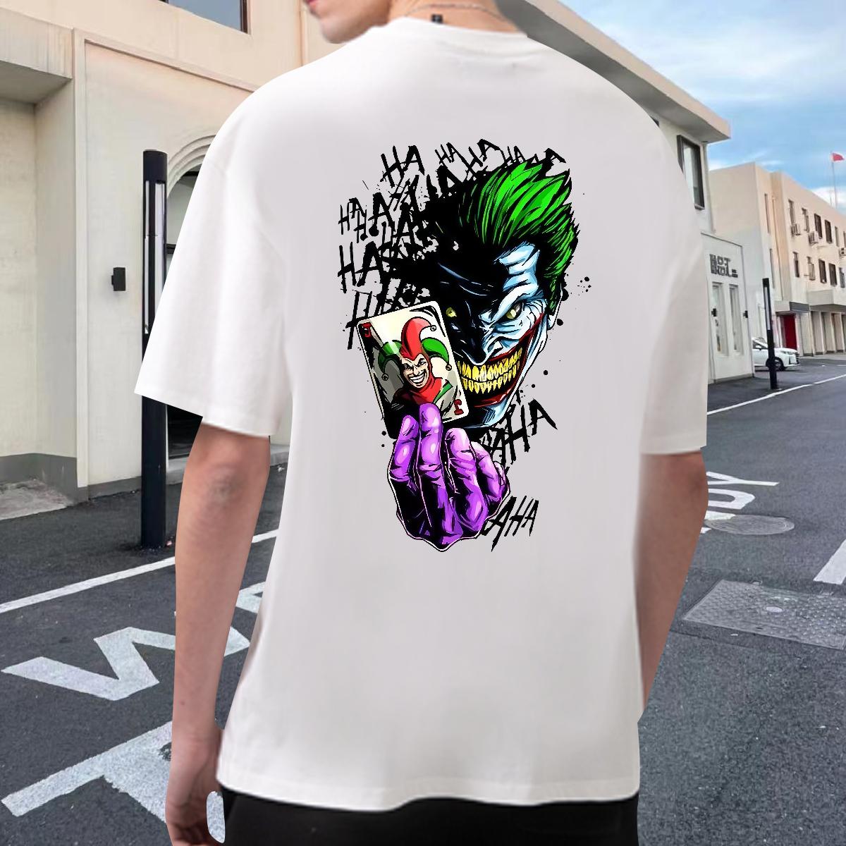 Customized T shirt Cartoon Print Casual Daily Wear Men Tops Tees Cotton O Neck Short Sleeves 5A Tops Shirt