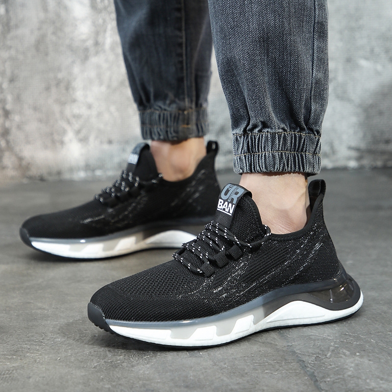 casual trendy Breathable wear-resistant and mesh men's running shoes, new summer sports for men Lhshoe