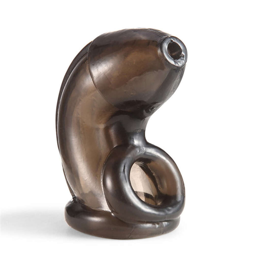 chastity cage Quality High Penis Sleeve for Mens Soft Adult Sex Toys Penis Chastity Stretchy Delay Lock Cage Scrotum Ring Glans Rings for Men s