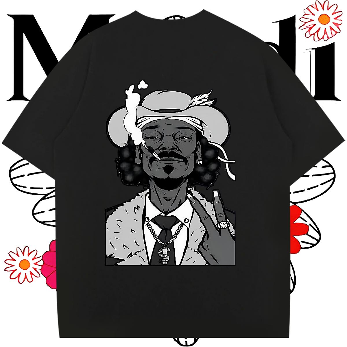 Cool Design T-Shirts Short Sleeve Cotton O-Neck Outdoor Men Tshirts Cartoon Print New Arrival Clothings