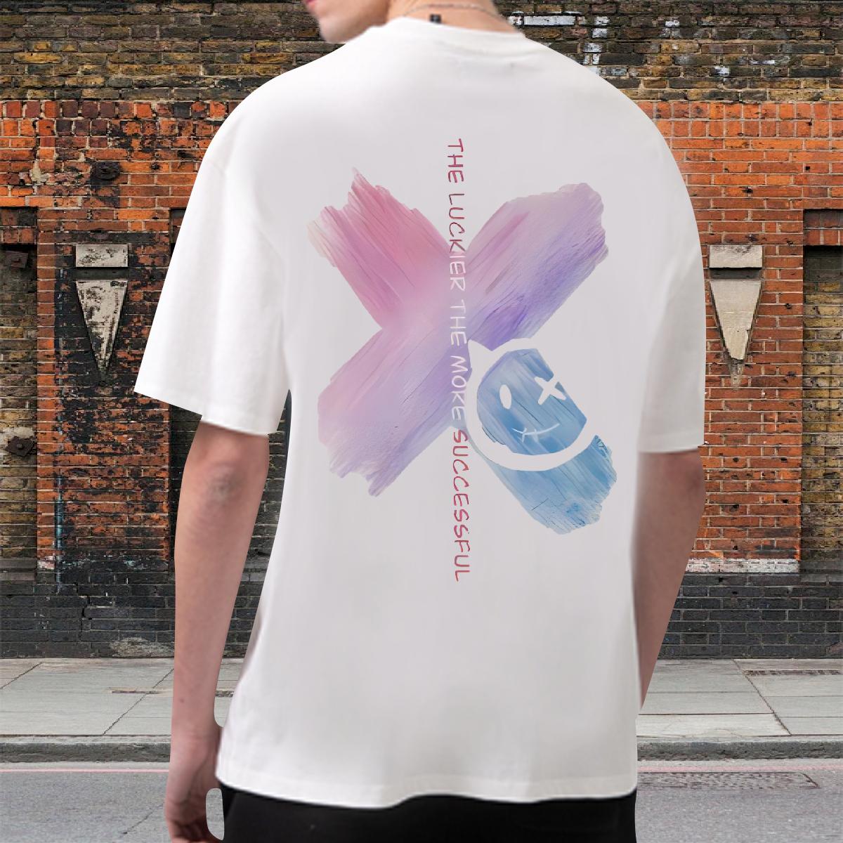 DIY T Shirts Men DIY Anime Street Wear Mens Tshirts Cotton O Neck Short Sleeves Cool Tops