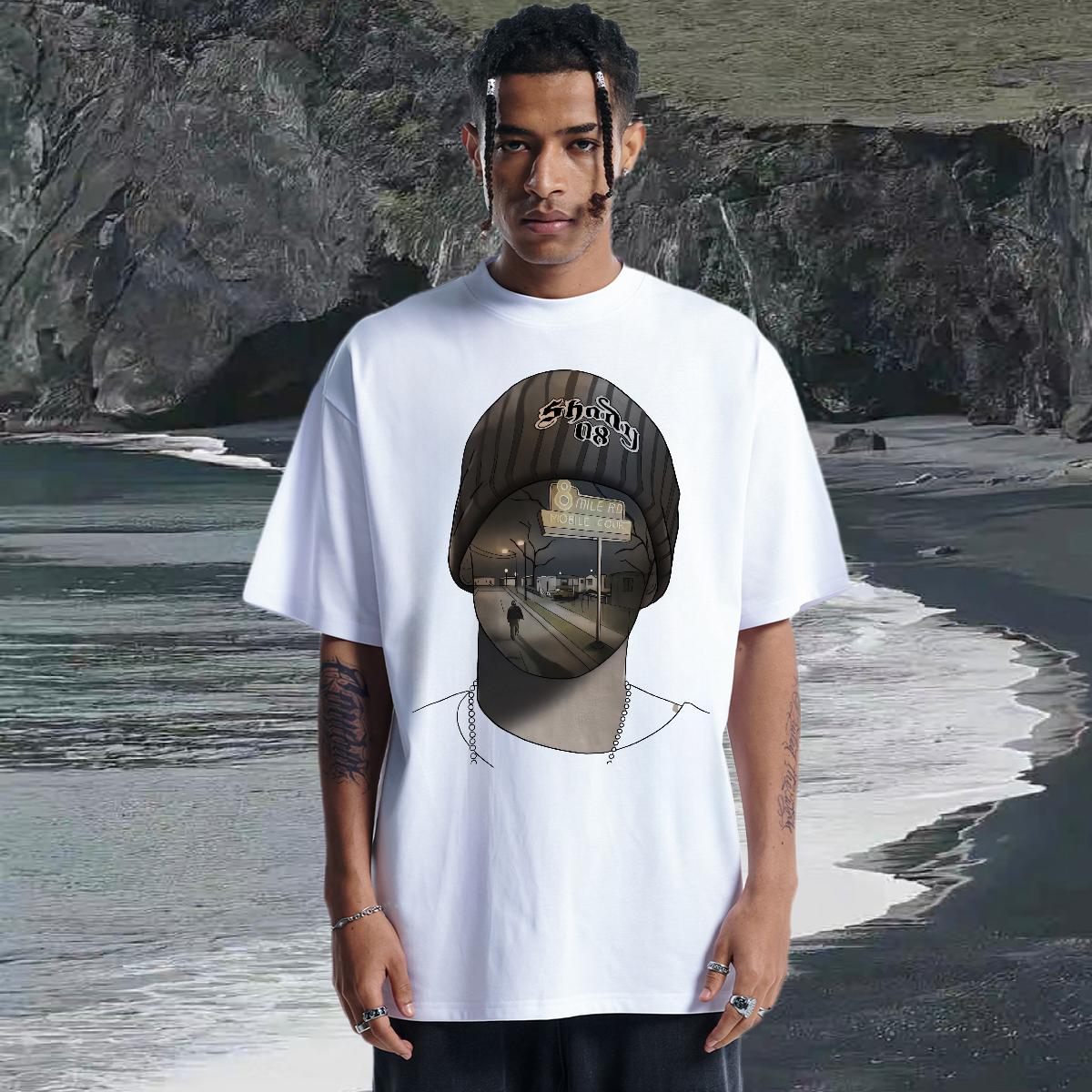 High Quality Men T Shirts Street O-Neck Short Sleeve Cotton Men Clothes T-Shirt 2024 Summer Custom Print Oversized Wear