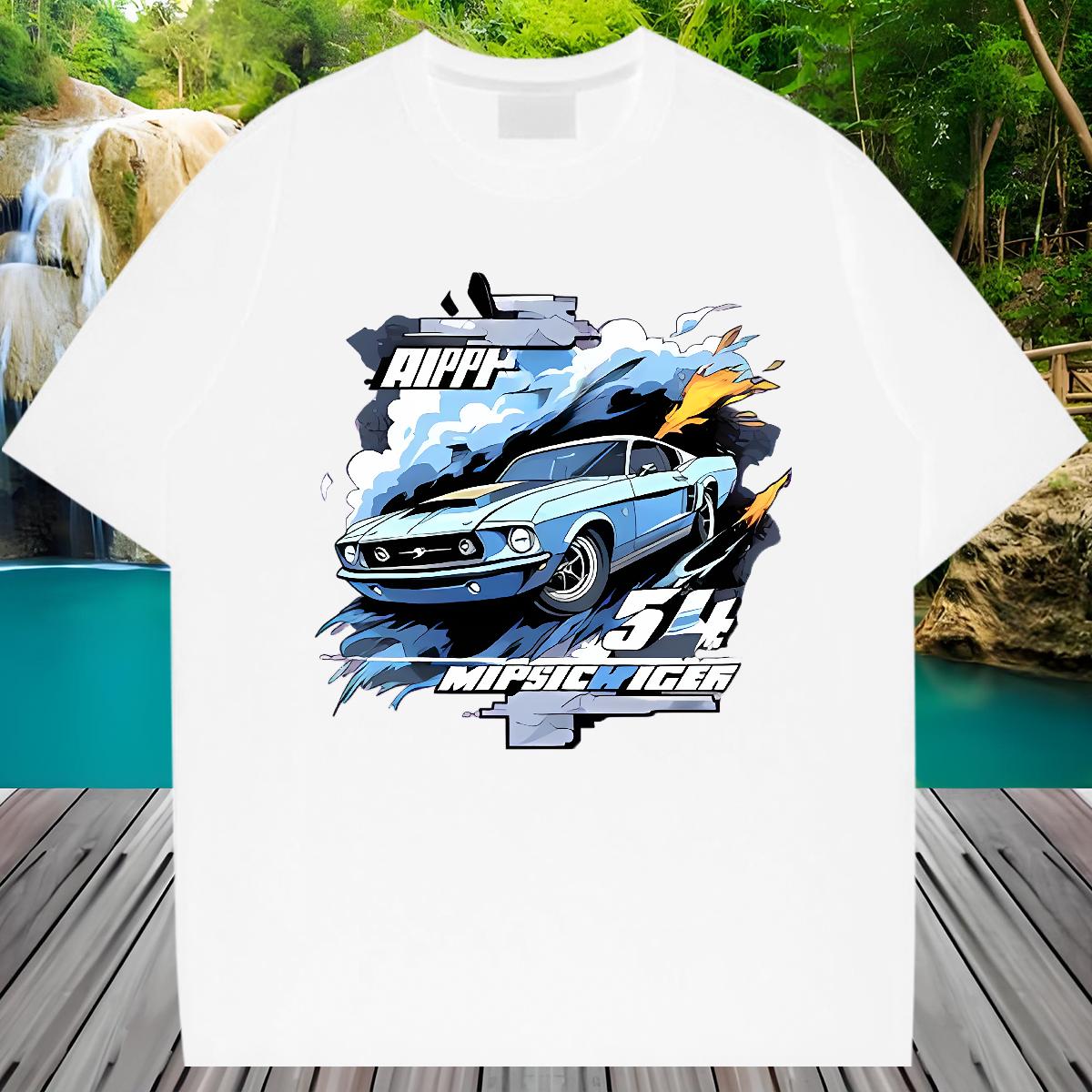 2024 Summer T shirt Custom Print Plus Size Street Casual Mens Tshirts Cotton Breathable Short Sleeve Designer Tees Shirts