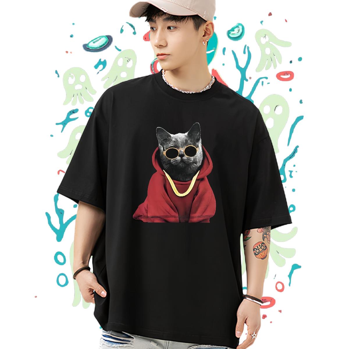 High Quality T shirt Daily Wear 180g Cotton Tshirts Customized Floral Print Tops Shirt