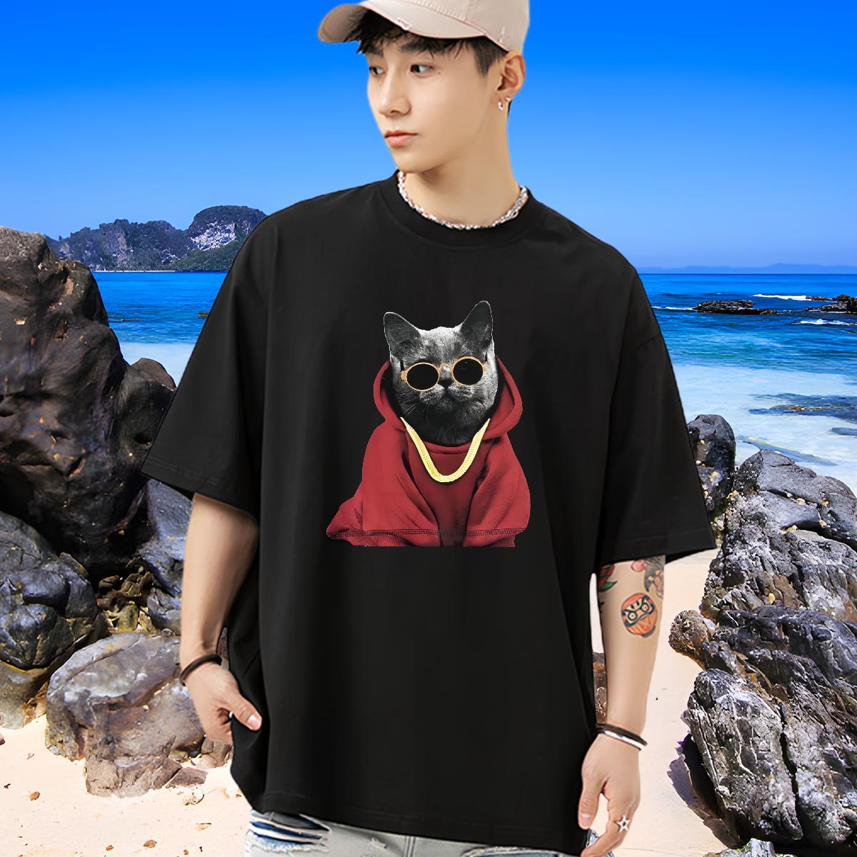 Unisex T-Shirts for Men Daily Outfit Round Neck Short Sleeve Men Tshirts Classic Plus Size Cartoon Tops Tees