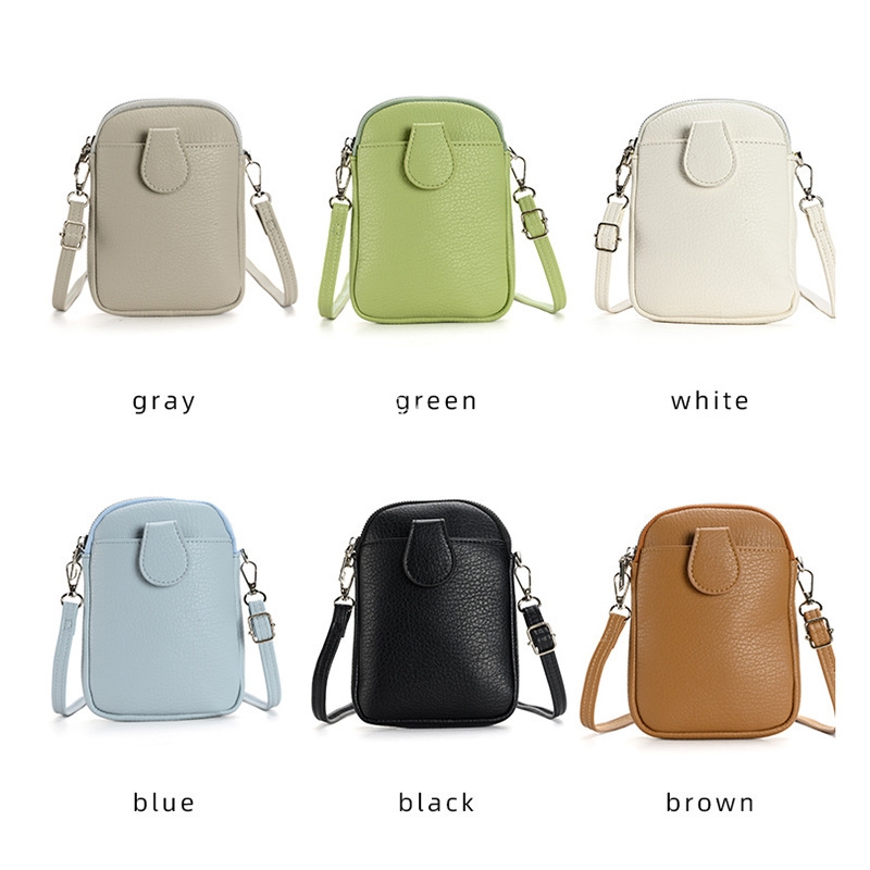 High quality women's designer phone practical crossbody bag cover suitable for wallet card cover Repo fashionable retro leather phone zipper