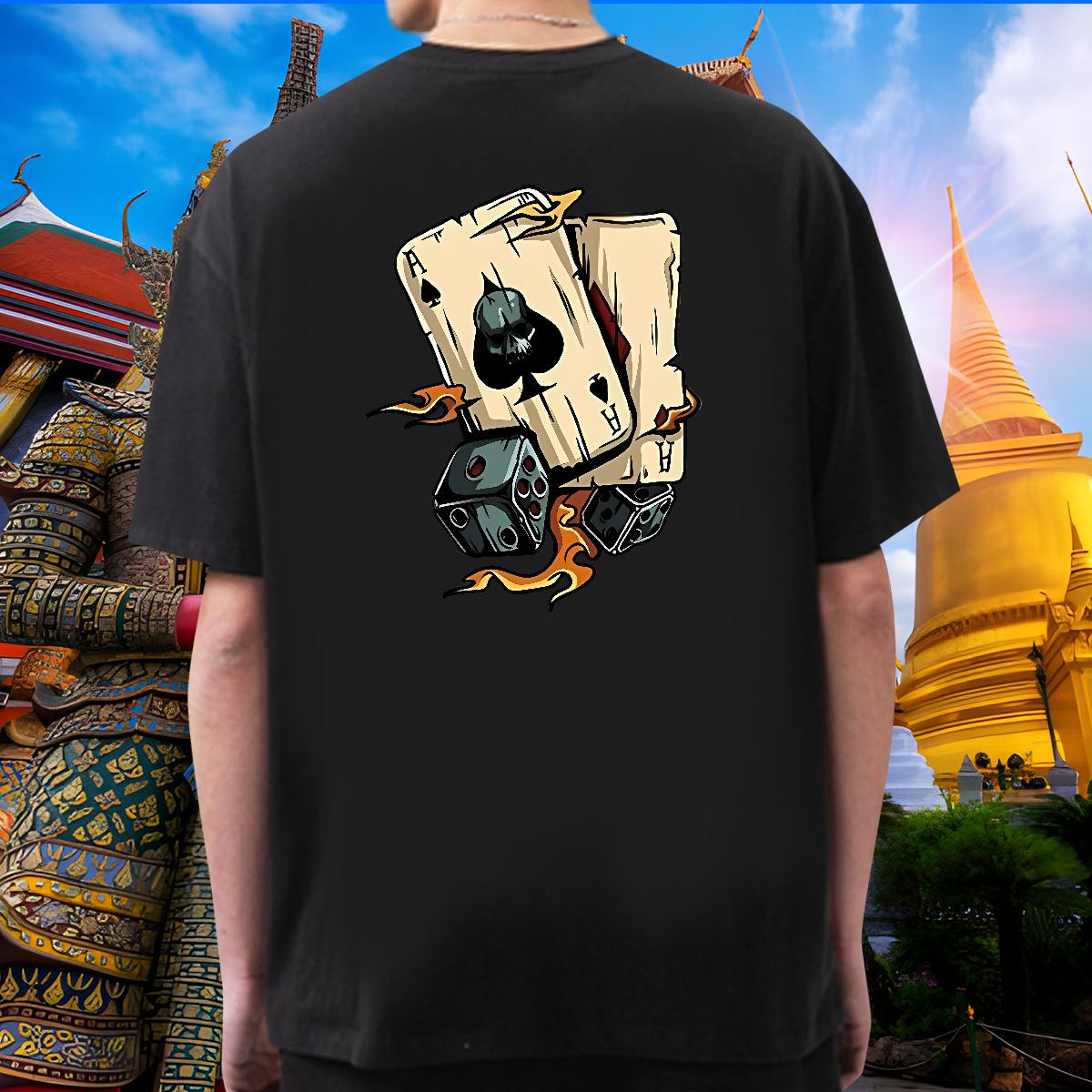 Casual New T Shirts Men Cartoon Print Men Clothes T-Shirt Summer Casual Short sleeve Cotton Soft 5A Wear