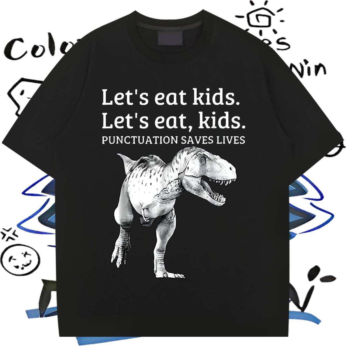 Comfortable T-Shirts for Men Sport Crew Neck Cotton Men Tees 2024 Cartoon Print Polos