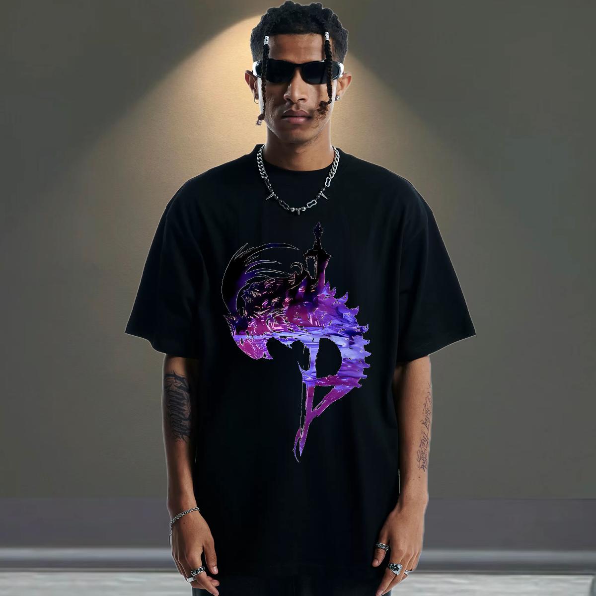 High Quality Man T Shirts Hip Hop Street Crew Neck Cotton Men Tshirts DIY Plus Size Cartoon Clothes