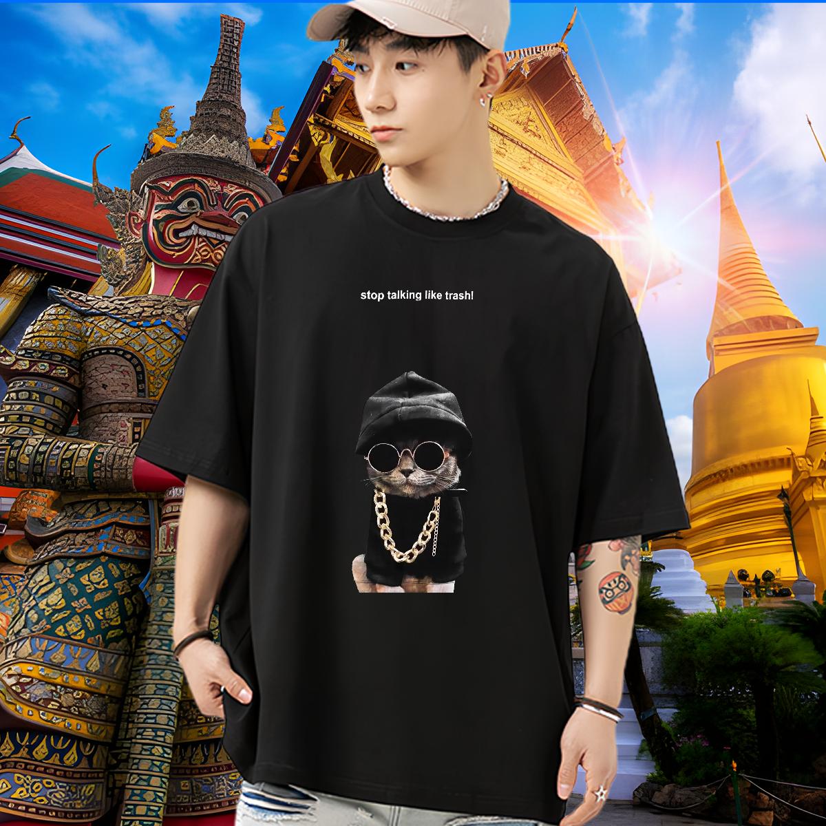 DIY Customized T-Shirts for Men Cotton Breathable Daily Outfit Men Clothes T-Shirt DIY Anime Soft Tees Shirts