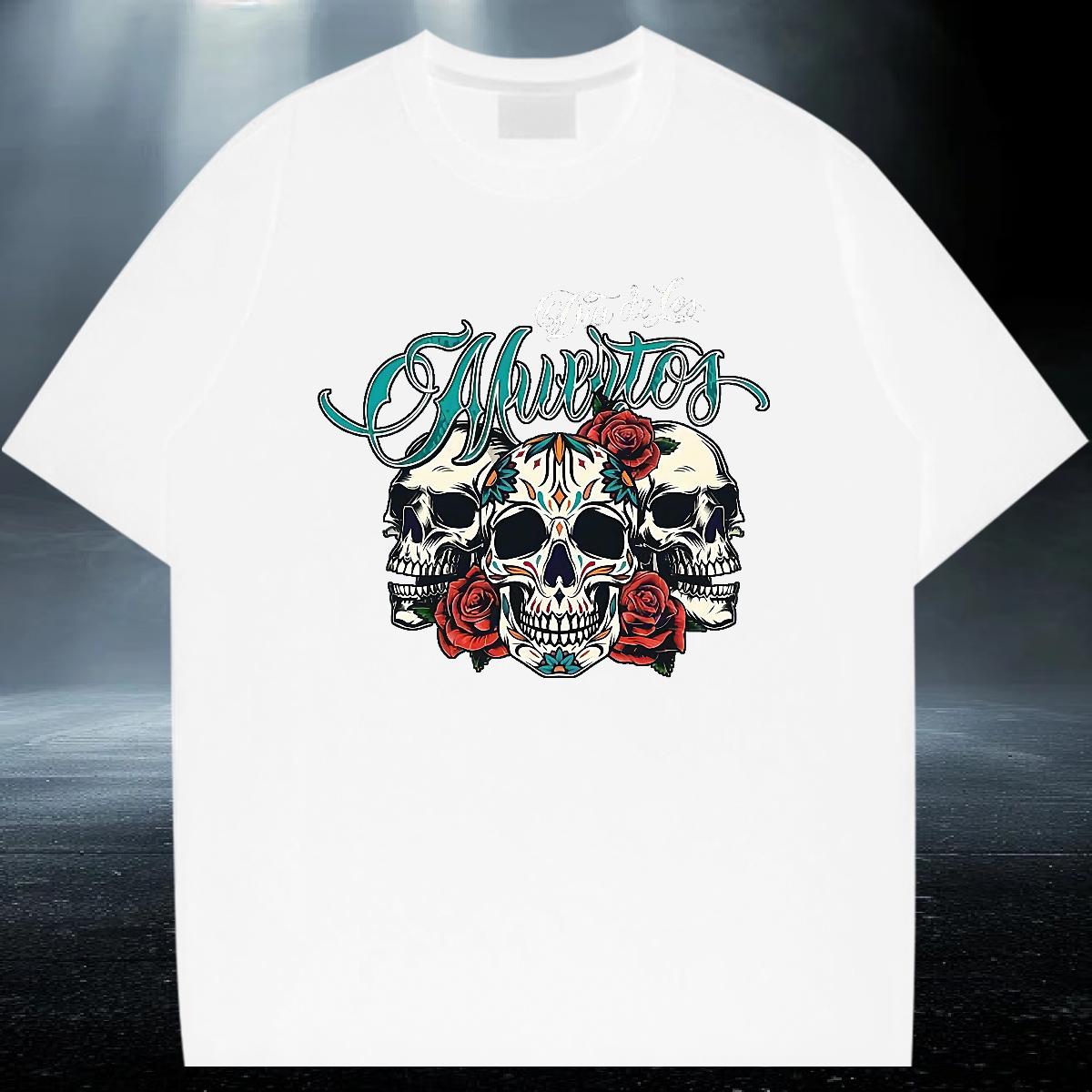 Comfortable T-Shirts for Men Street Wear Breathable Crew Neck Cotton Men Tshirts DIY Customized White Plus Size Clothings