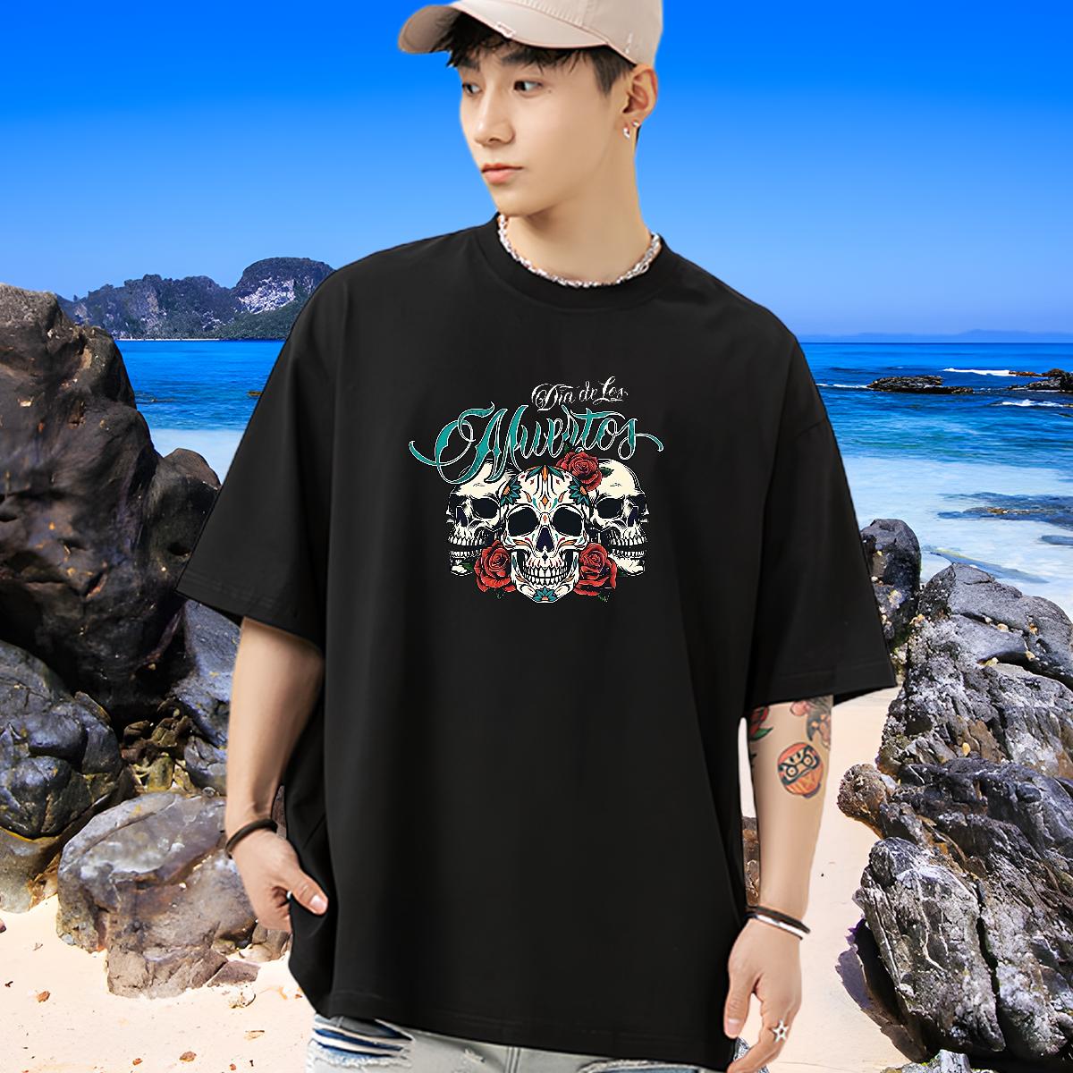 Loose Man T Shirts Casual Beach Cotton Breathable Mens Tshirts Stylist Anime Tops