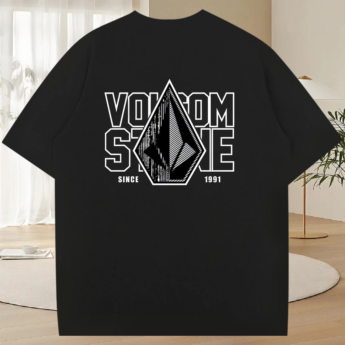 5A T Shirt For Man Crew Neck Cotton Breathable Casual Beach Men Tees Customized Print 2024 Summer Tops Shirt