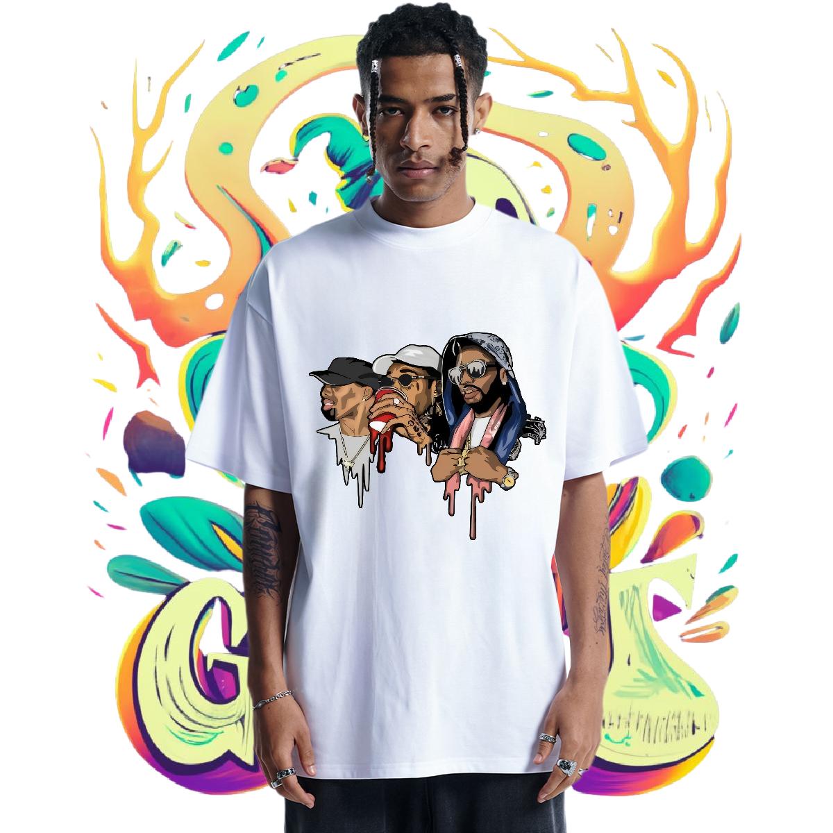 5A Mens T Shirts Anime Printing Street Cotton Breathable Tshirt for Man Woman Fashion Custom Top Tees