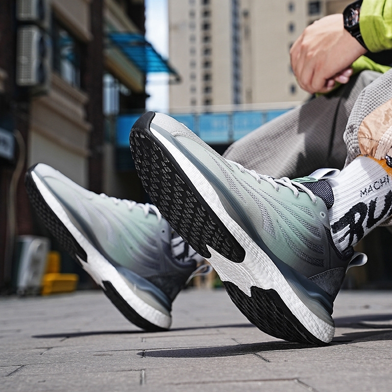 style new Fashionable summer running mesh popular soft sole sports casual and versatile gradient trendy men's shoes Lhshoe