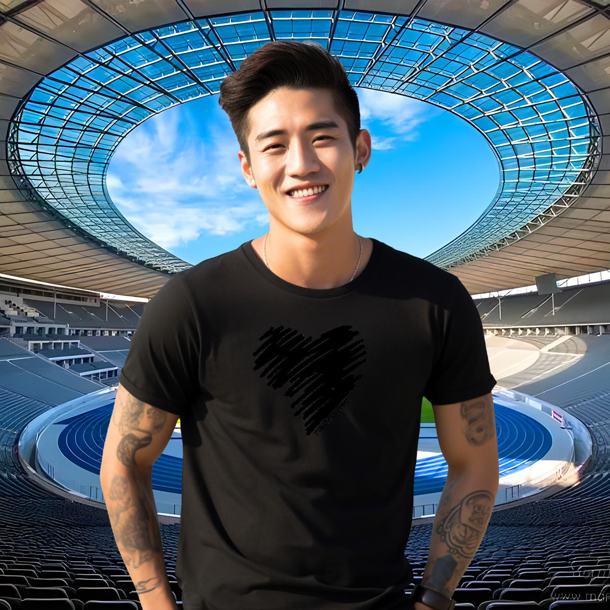 Wholesale T-Shirts for Men DIY Logo Sports Casual Couples T Shirts Round Neck Short Sleeve Loose Wear