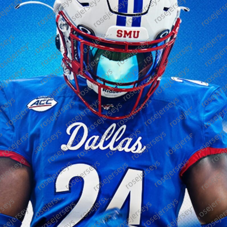 Hot Custom SMU Mustangs 2024 Football Jersey Preston Stone Jaylan Knighton RJ Maryland LJ Johnson Jake Bailey Moochie Dixon Romello Brinson Men Women 