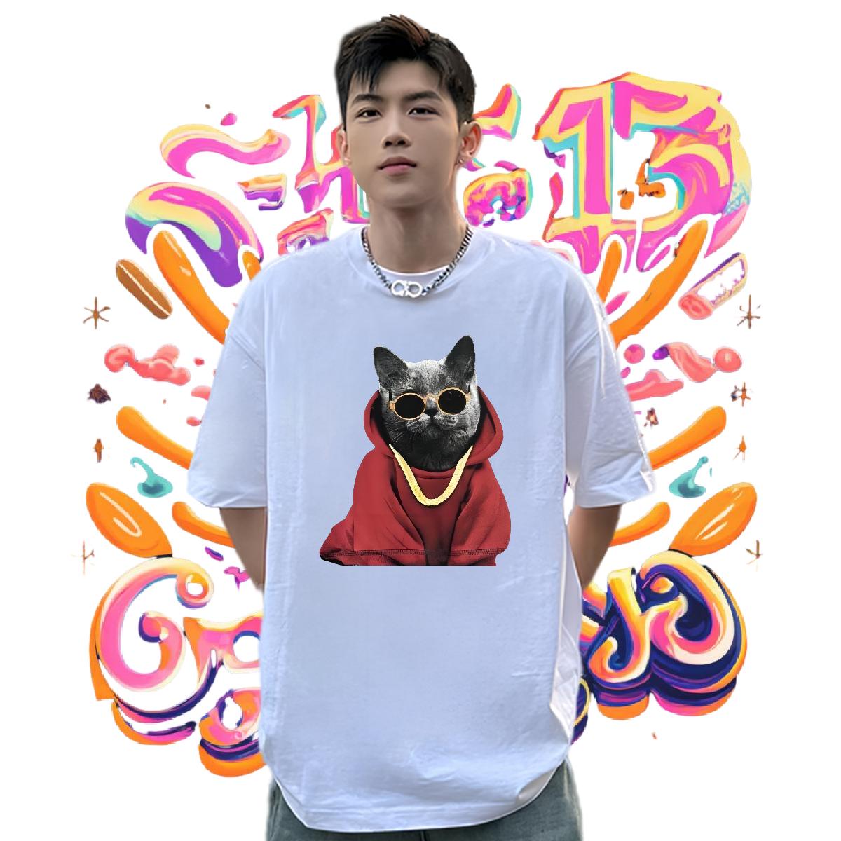 Cool Man T Shirts Hip Hop Street Cotton Breathable Soft Men Tees New Custom Printed Tops