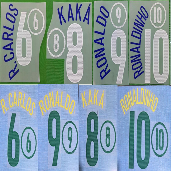 2004 BRAZIL R.CARLOS RONALDO KAKA RONALDINHO nameset patch