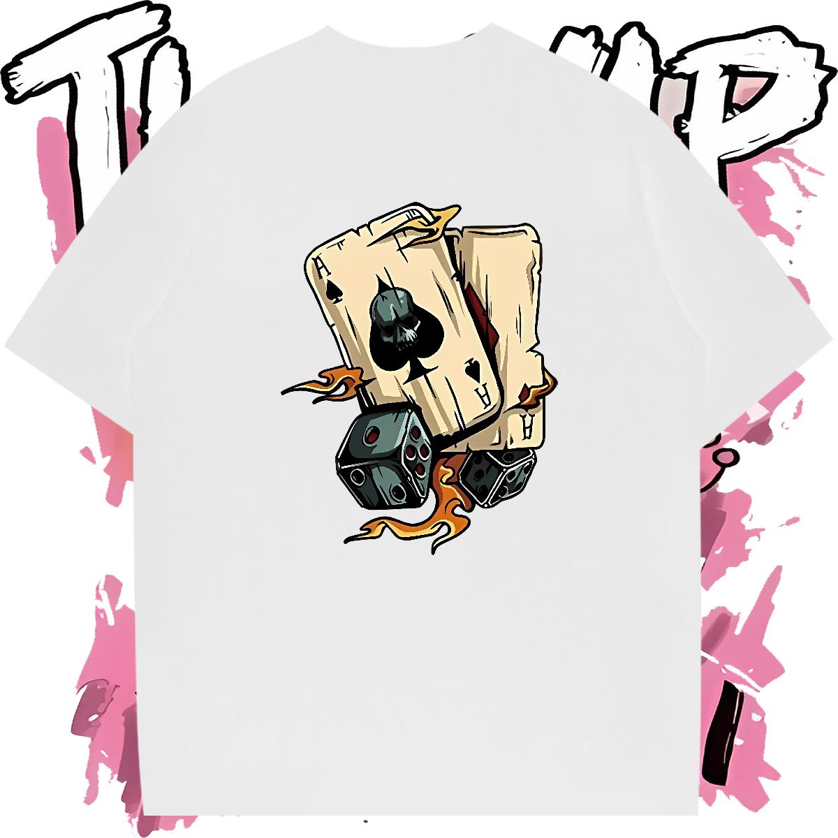 2024 New T-Shirts Cartoon Print Tshirts Street Casual Cotton Breathable Short Sleeve Loose Fit Tops Shirt