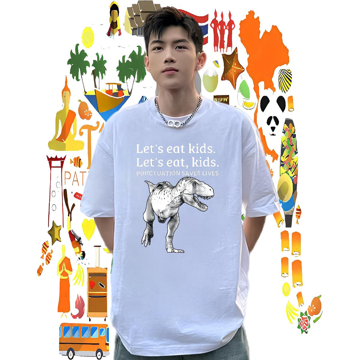 High Quality Man T Shirts Daily Wear Breathable Short Sleeve Men Tees Customized Cartoon Printing S-3XL Tee Shirt