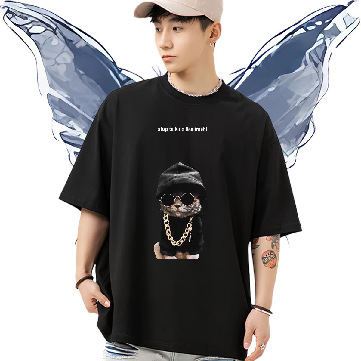 Fashion Men T Shirts Breathable Crew Neck Hip Hop Mens Tshirts Custom Print Oversized Cool Design Clothings