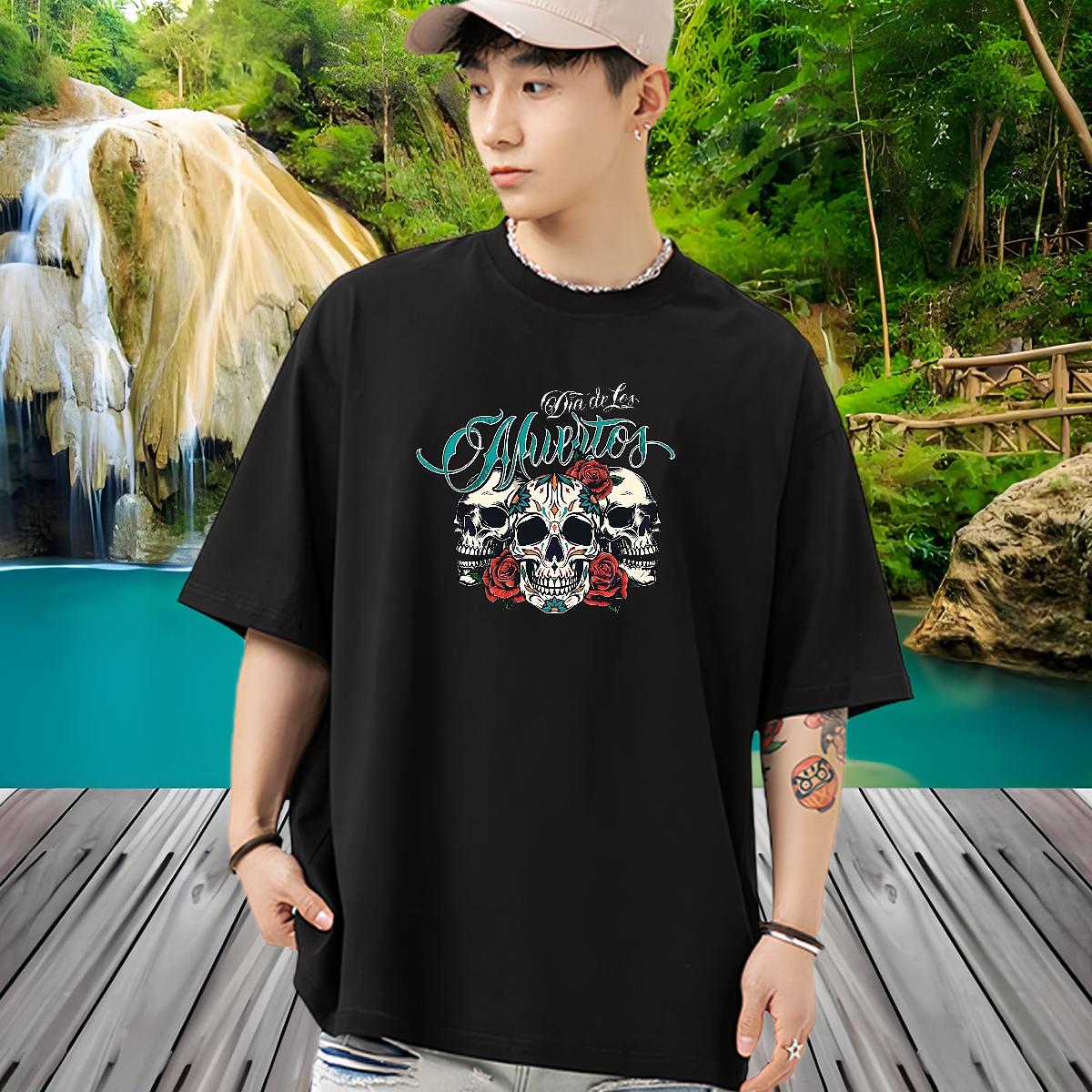 5A Men T Shirts Sports Casual Short Sleeve Cotton O-Neck Men Tshirts Casual New Graphic Tees Shirts