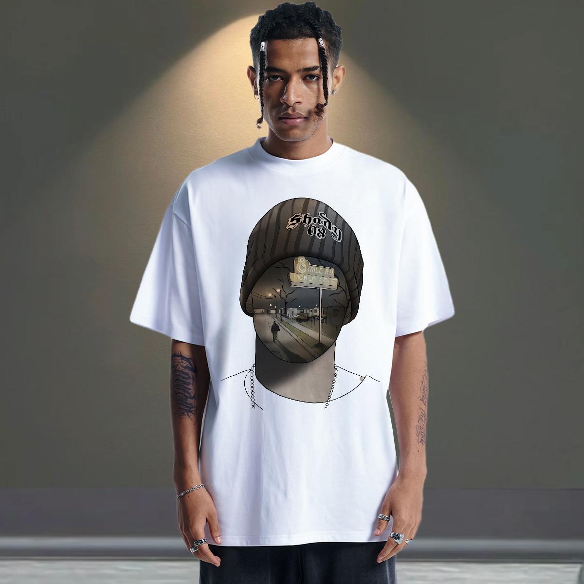 Comfortable Mens T Shirts High Street Hip Hop Breathable Crew Neck Men Clothes T-Shirt Designer Cartoon Printing S-3XL Tops