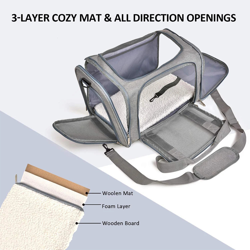 Cat Carrier Pet Dog Carrier Dog Backpack Pet Cat Transport Bag Dog Travel Bags Airline Approved Carrier for Small Dogs Cats 240524