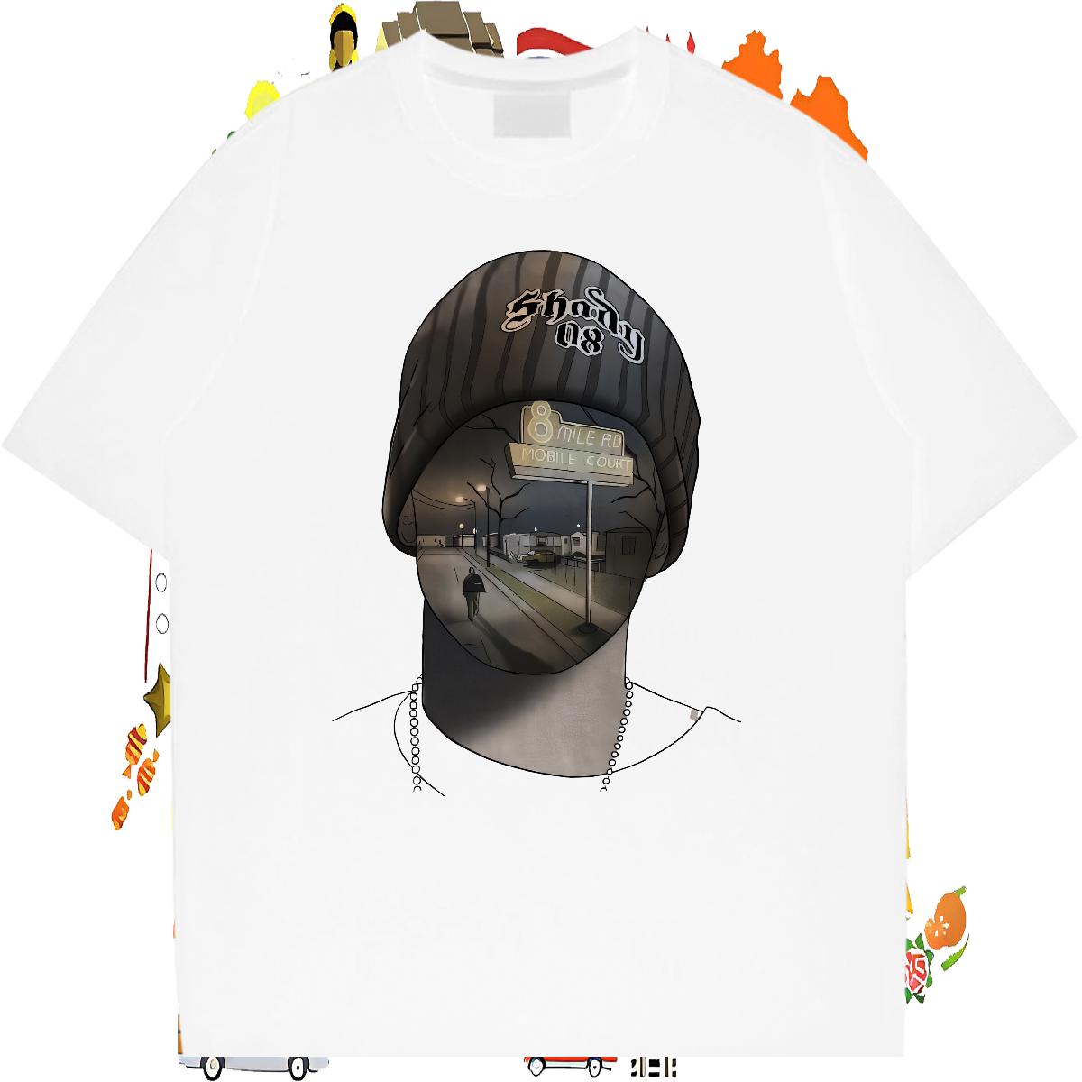 Designer T-Shirts for Men Hip Hop Crew Neck Cotton Men Tops Tees 2024 Black Oversized Wear