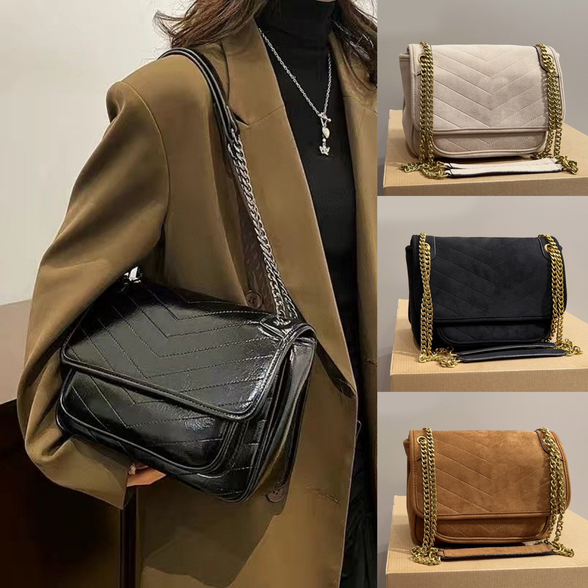 10A fashion women luxurys designer bag shoulder handbags high quality leather crossBody handbag ladies classic chain messenger bags wallet clutch purse with logo