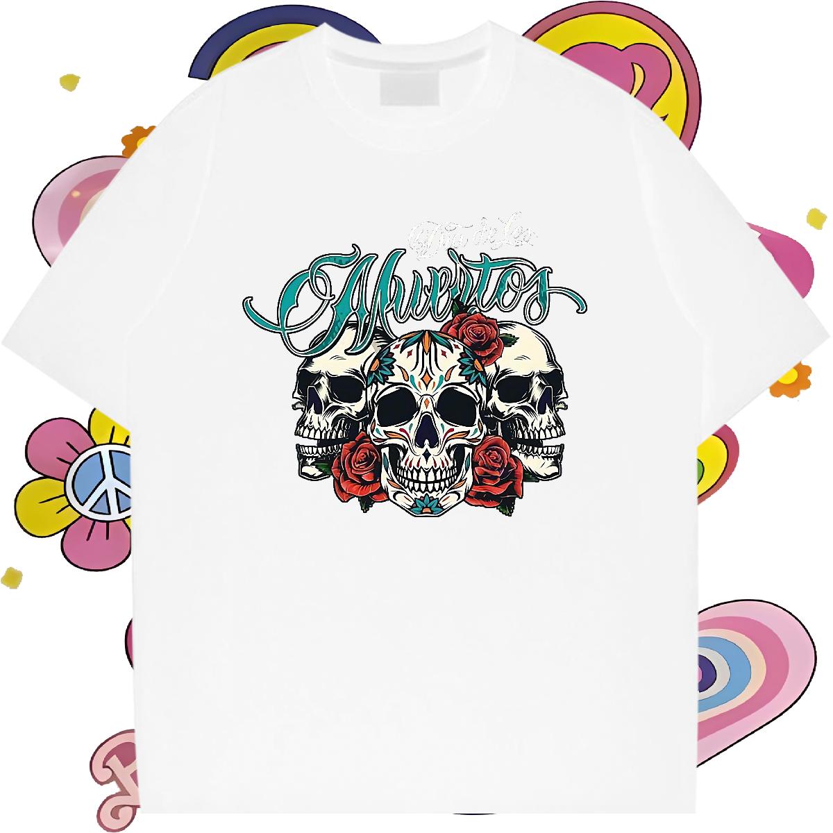 Comfortable T-Shirts Daily Outfit Breathable Crew Neck Cotton Men Clothes T-Shirt Custom Black White Tops Tees