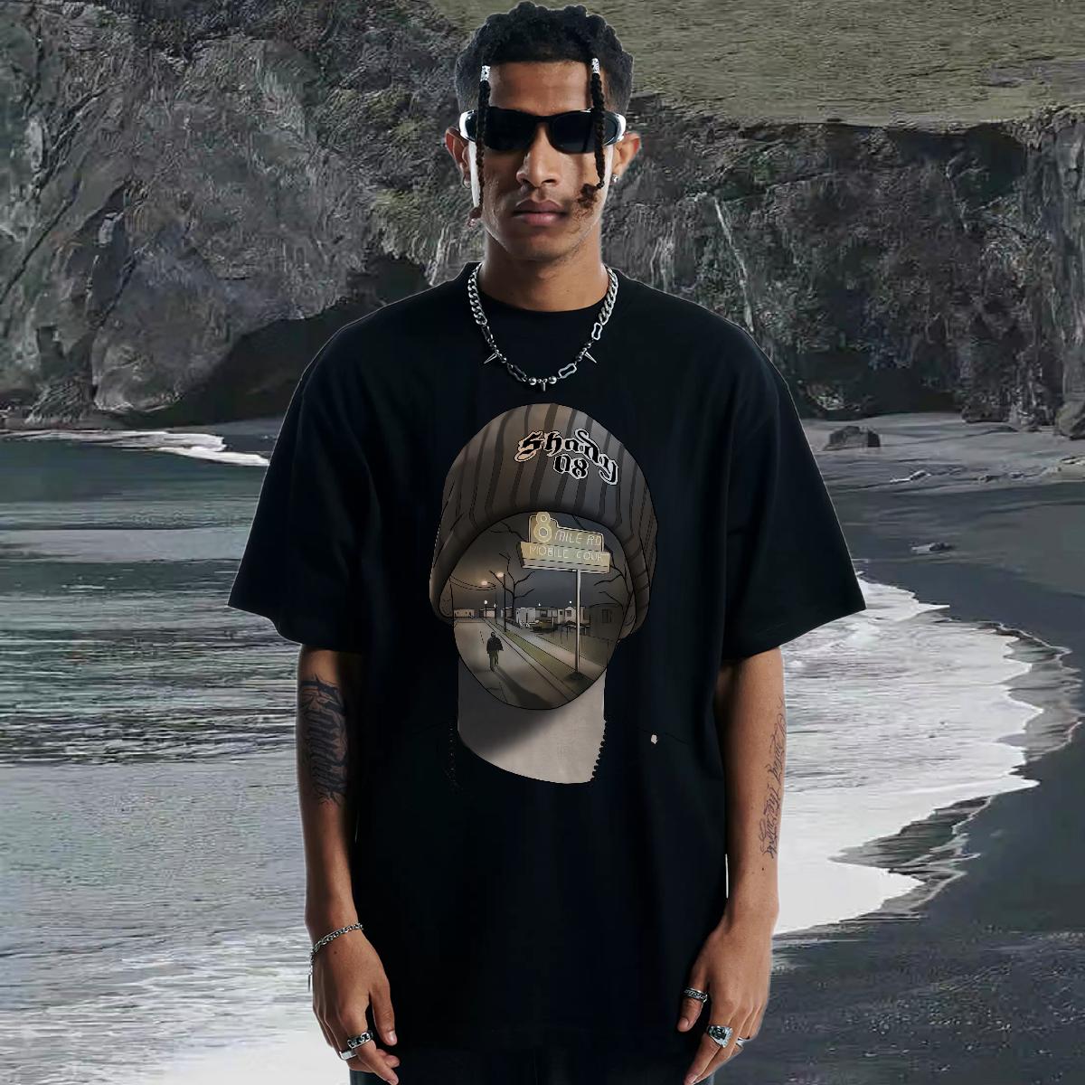 High Quality Men T Shirts Street O-Neck Short Sleeve Cotton Men Clothes T-Shirt 2024 Summer Custom Print Oversized Wear