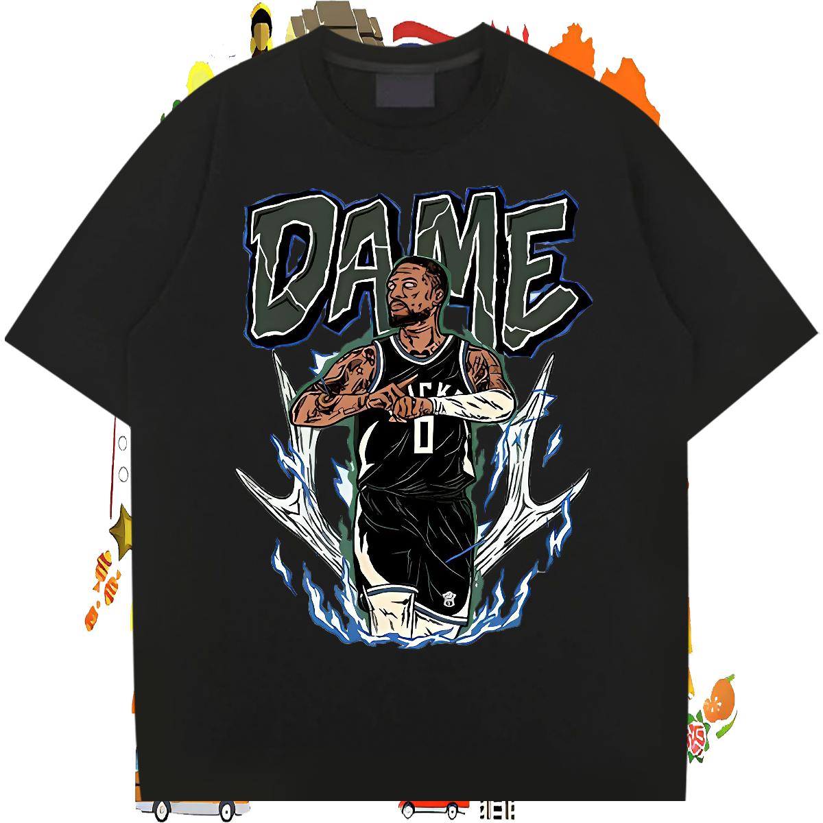 DIY Customized T-Shirts Anime Print Tshirts Casual Beach Cotton Breathable Short Sleeve Popular Tops Tees