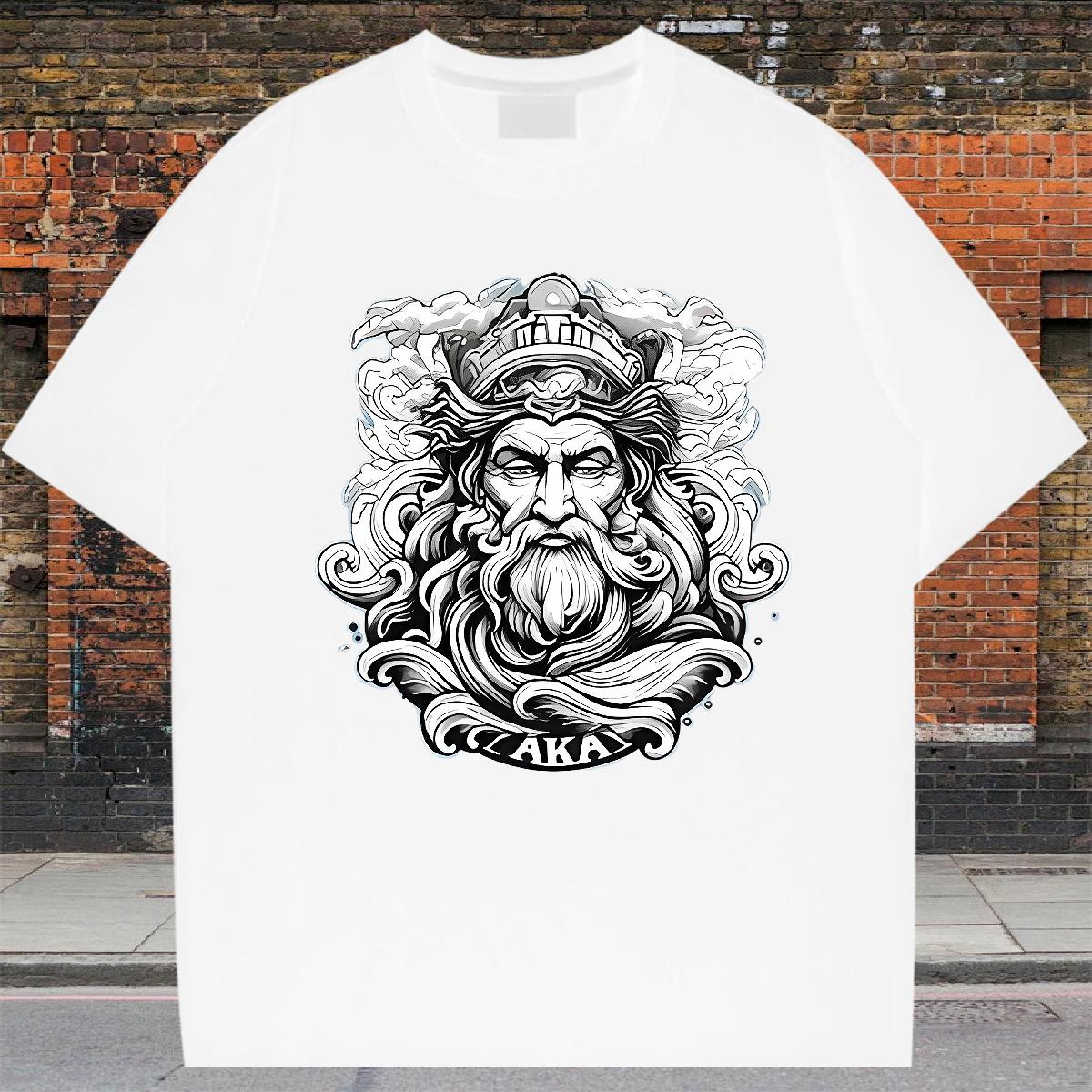 2024 New Man T Shirts DIY Printed Hip Hop Men Tees Breathable Crew Neck Comfortable Top Tees