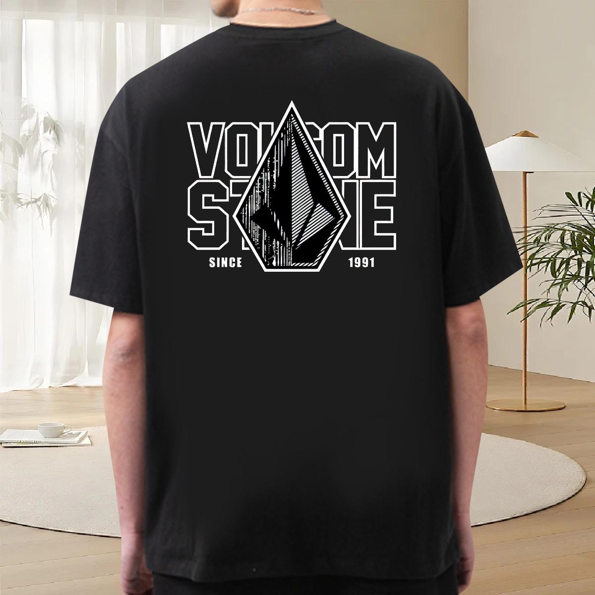 5A T Shirt For Man Crew Neck Cotton Breathable Casual Beach Men Tees Customized Print 2024 Summer Tops Shirt
