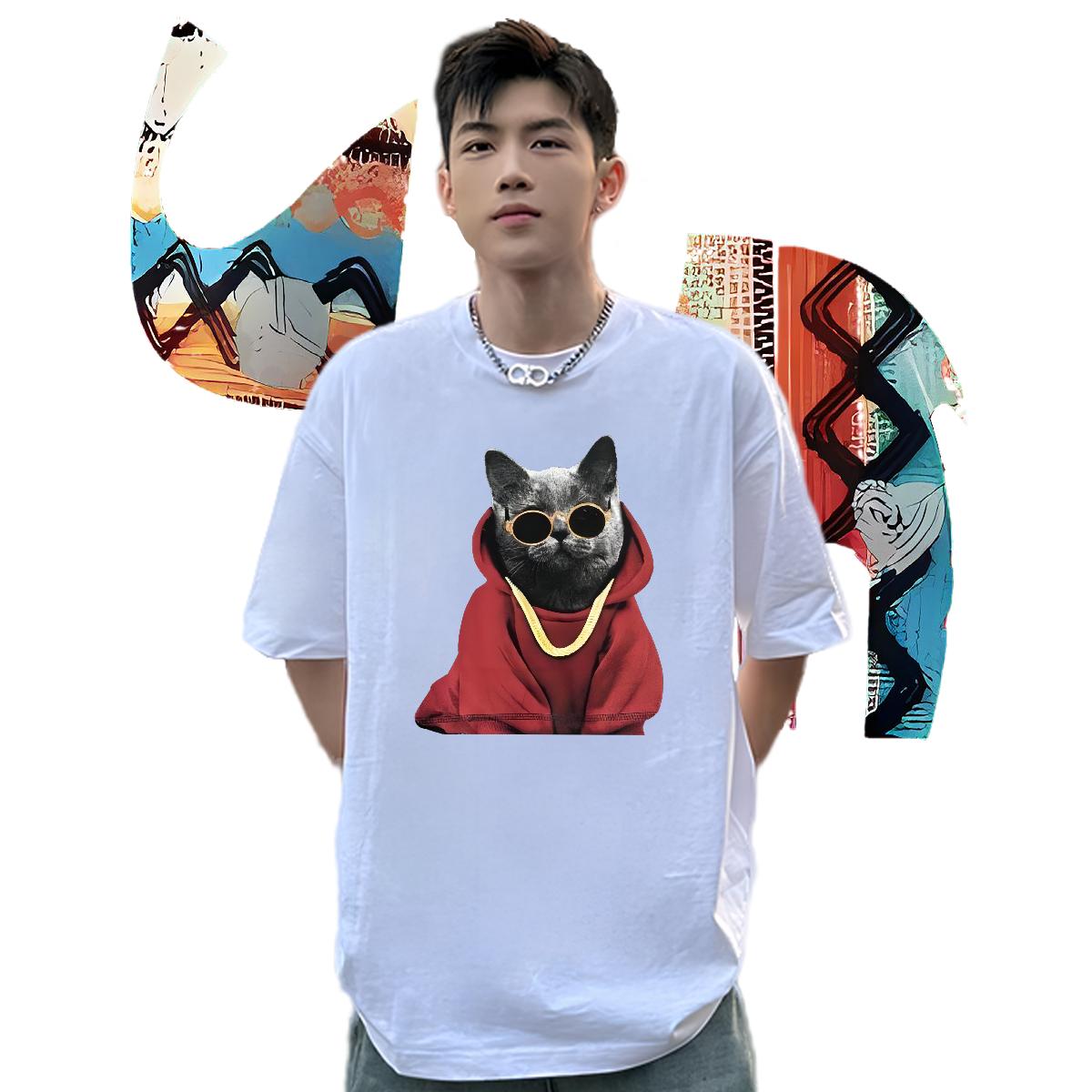 Classic T shirt Casual Beach Round Neck Short Sleeve Mens Tshirts DIY Customized DIY Printed Clothes