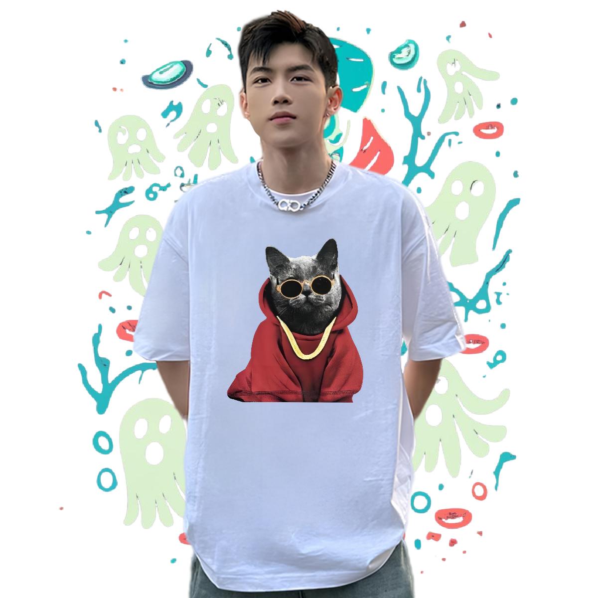 High Quality T shirt Daily Wear 180g Cotton Tshirts Customized Floral Print Tops Shirt