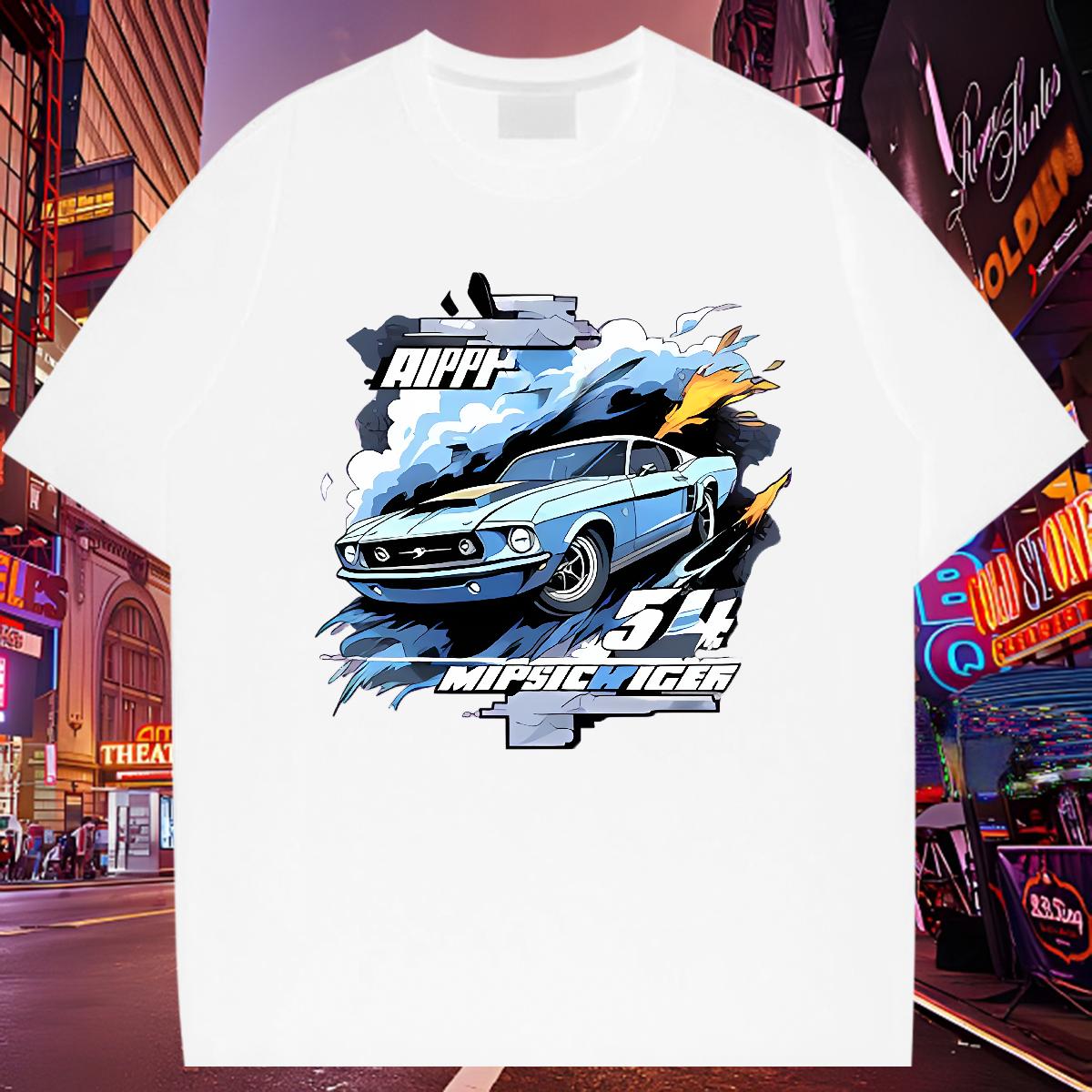 Brand Mens T Shirts DIY Printed High Street Hip Hop Men Clothes T-Shirt Cotton Breathable Short Sleeve Wholesale Tops Tees