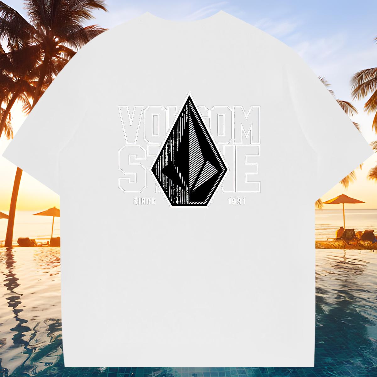 Wholesale T shirt Black White Men Tshirts Beach Short Sleeve Cotton O-Neck Classic Tops Tees