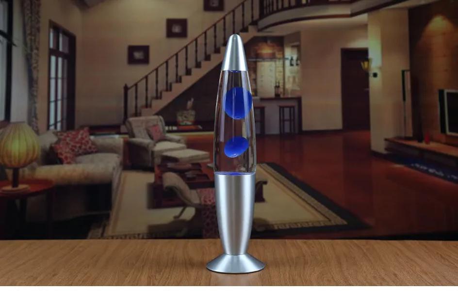 Night Lights Classic Silver-Based Lava Lamp Factory direct sales 13 inch metal bottom wax creative decorative jellyfish LL