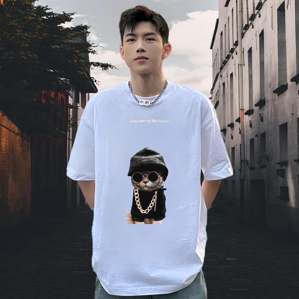 Fashion Design T shirt O-Neck Short Sleeve Cotton Street Wear Tshirts Plus Size Custom Cool Polos