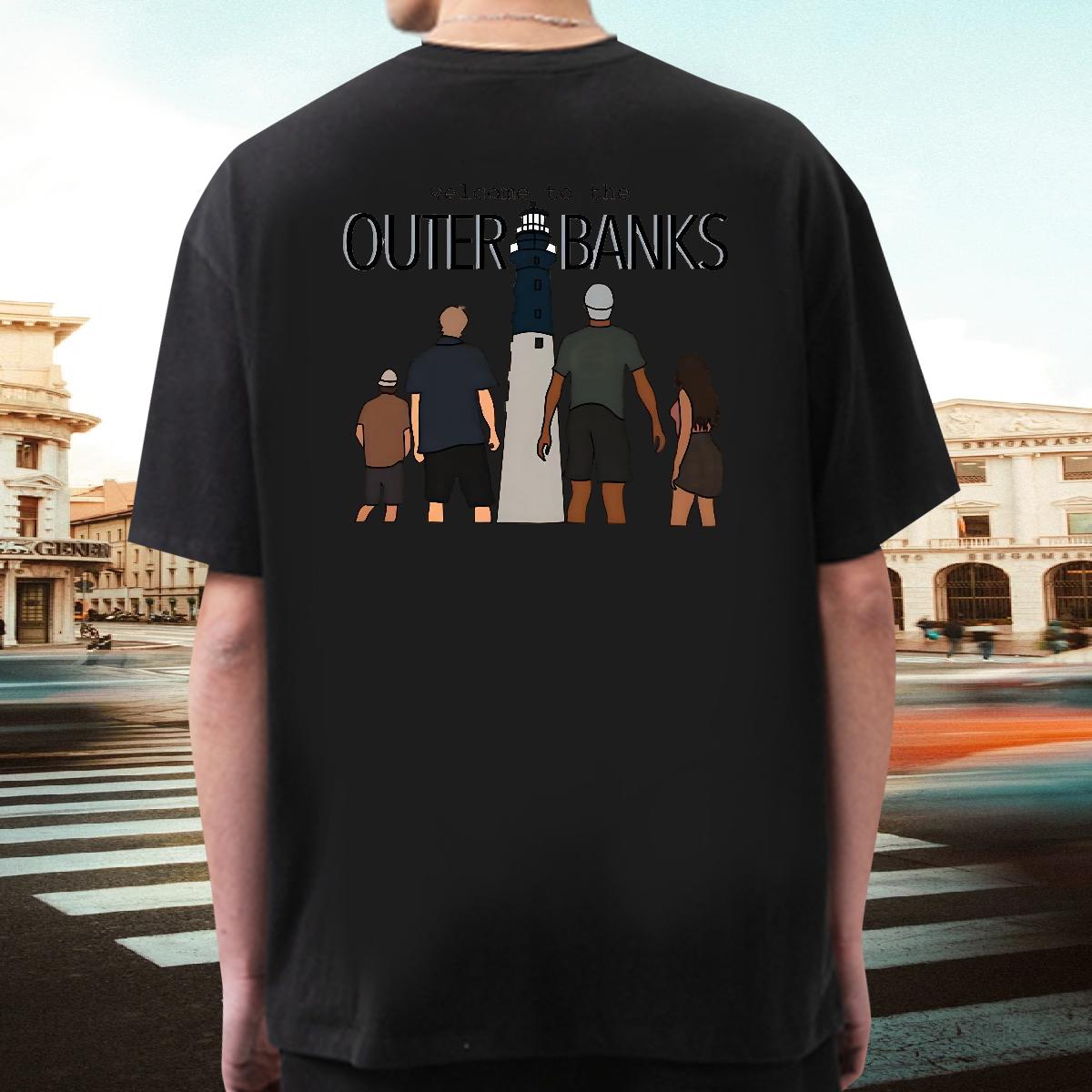 New Men T Shirts Custom Cartoon Outdoor Couples T Shirts Short sleeve Cotton Soft Soft Tops Shirt