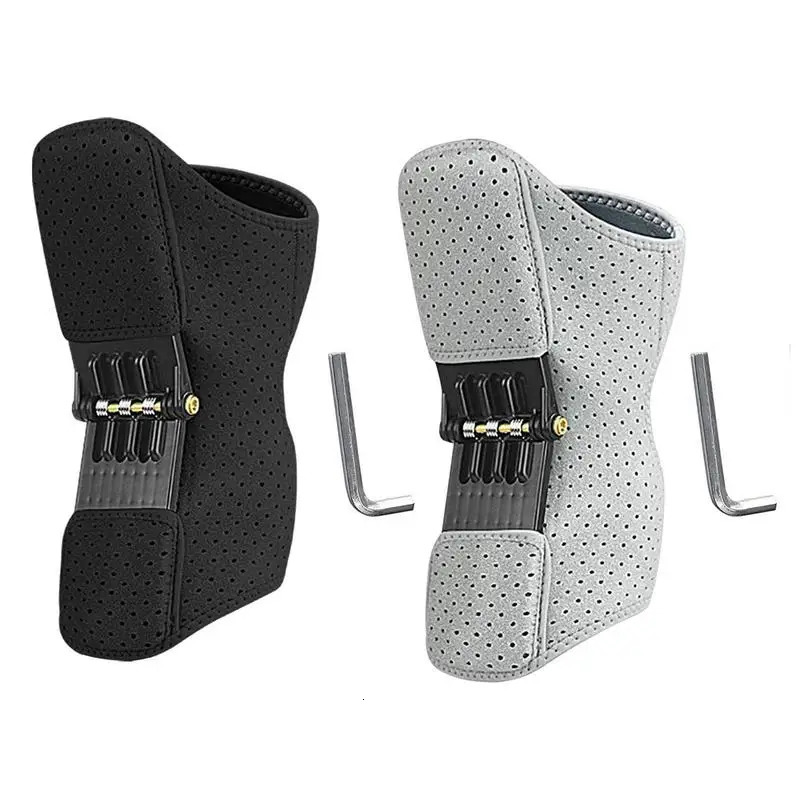 Joint Support Knee Pads Breathable Nonslip Lift Care Powerful Rebound Spring Force Booster Loaded Knees Brace 240522