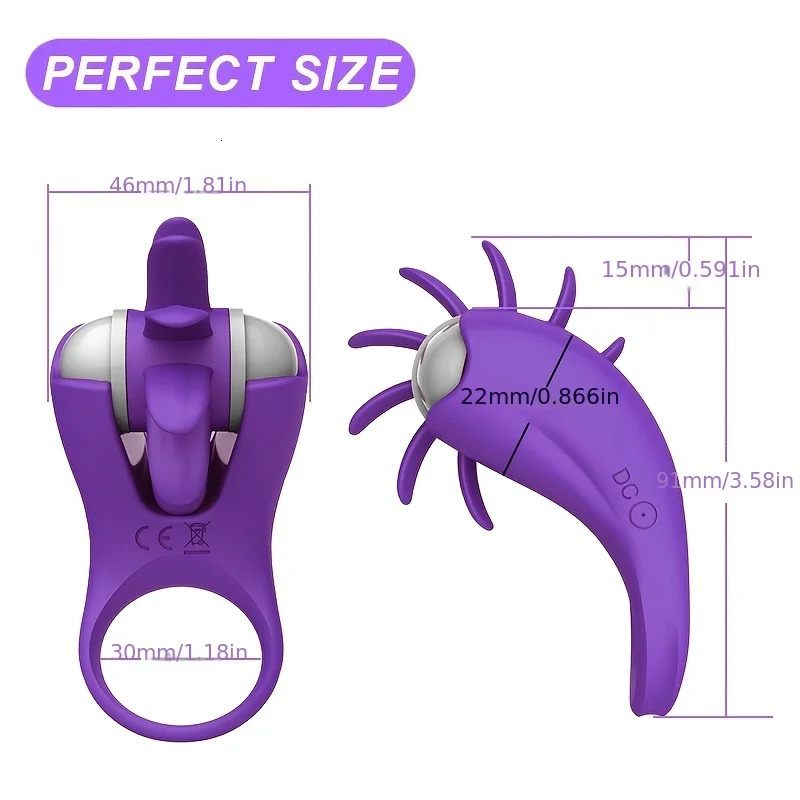 Male Penile Ring Rotating Vibrator Couple Sexual Toys Female Vaginal G-spot orgasmic licking Clit Stimulator Cock Sperm Locking 240516